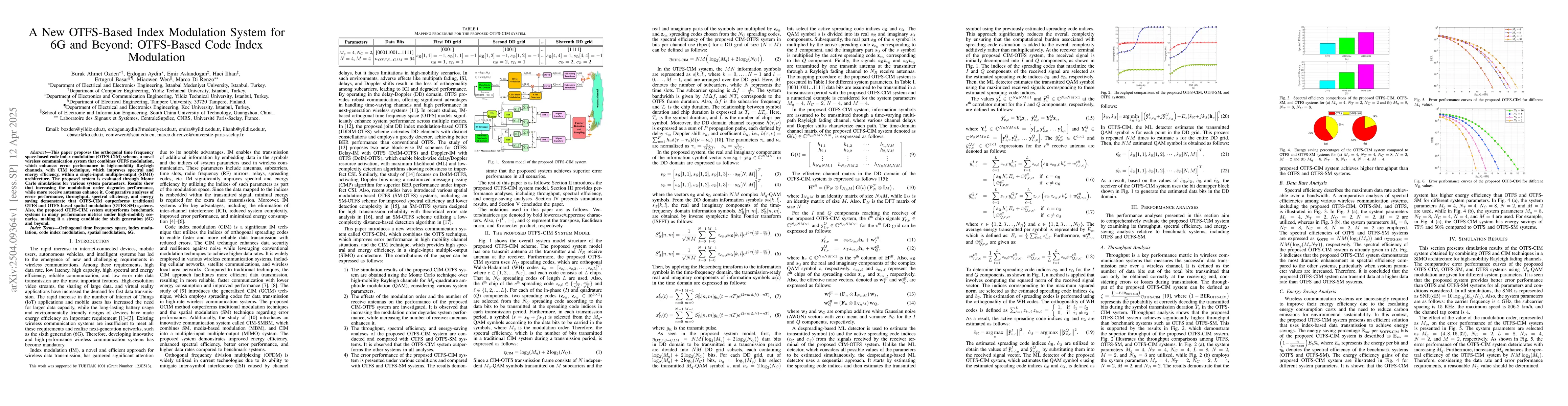 Thumbnail for A New OTFS-Based Index Modulation System for 6G and Beyond: OTFS-Based
  Code Index Modulation