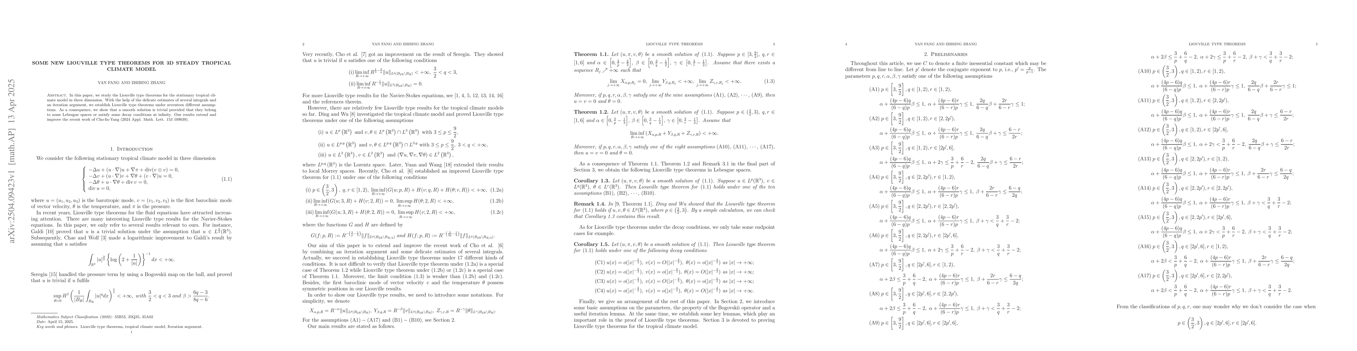 Thumbnail for Some new Liouville type theorems for 3D steady tropical climate model