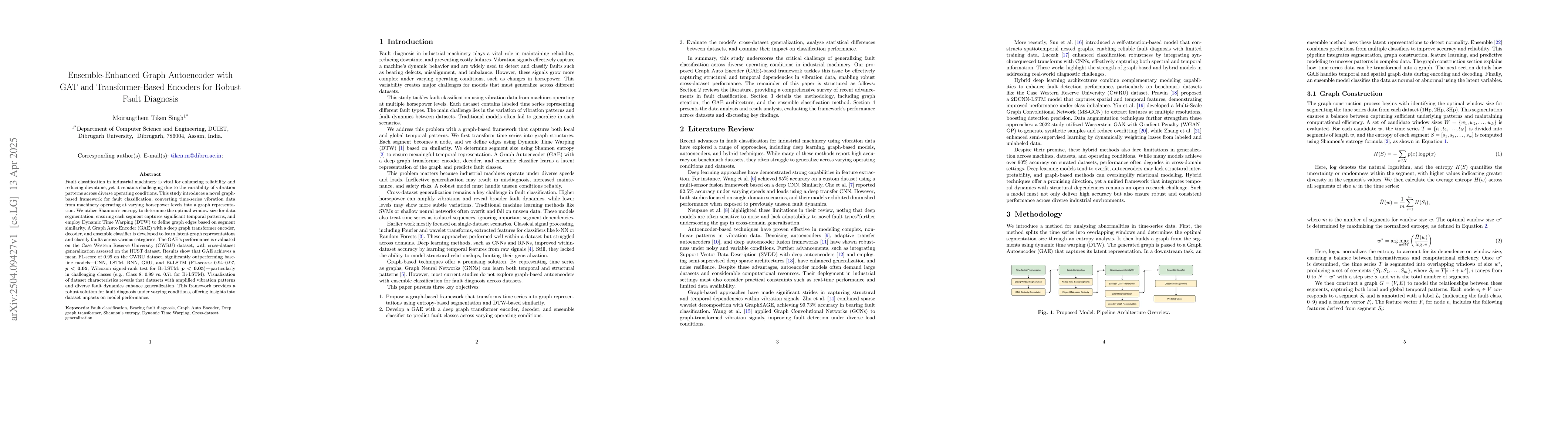 Thumbnail for Ensemble-Enhanced Graph Autoencoder with GAT and Transformer-Based
  Encoders for Robust Fault Diagnosis
