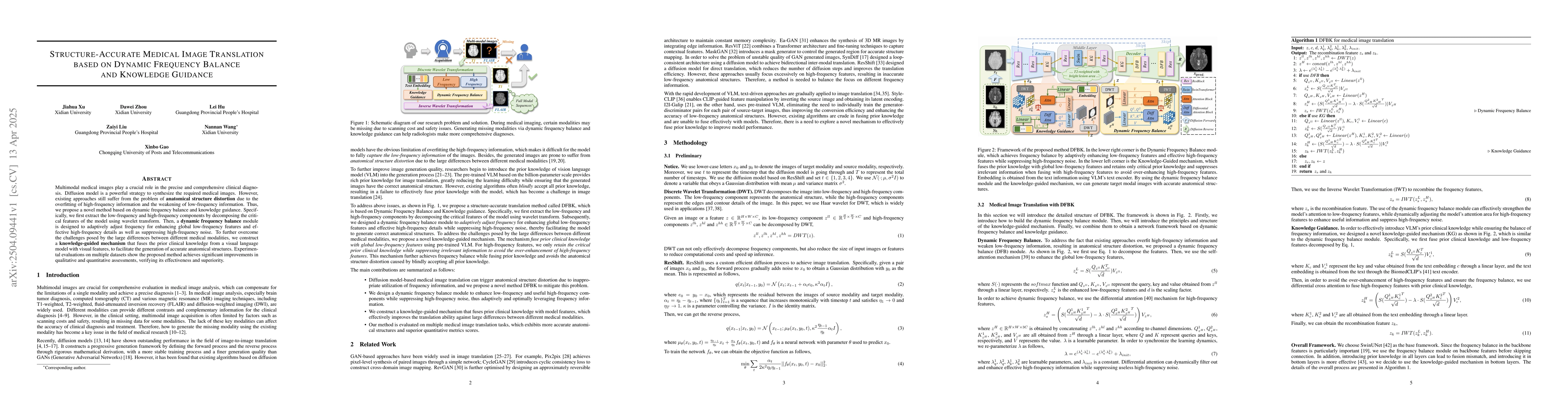 Thumbnail for Structure-Accurate Medical Image Translation based on Dynamic Frequency
  Balance and Knowledge Guidance