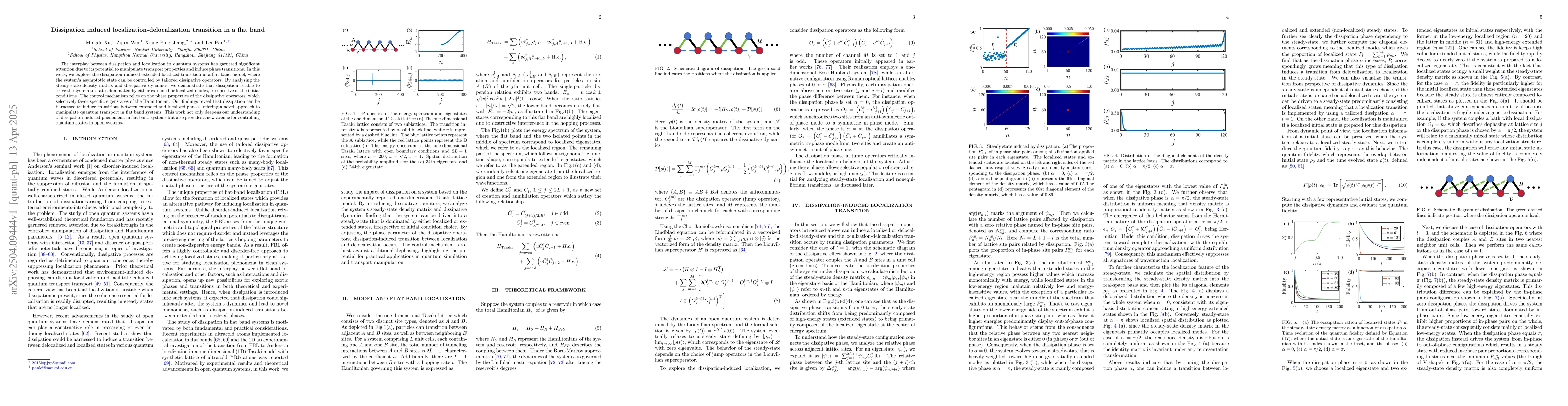 Thumbnail for Dissipation induced localization-delocalization transition in a flat
  band