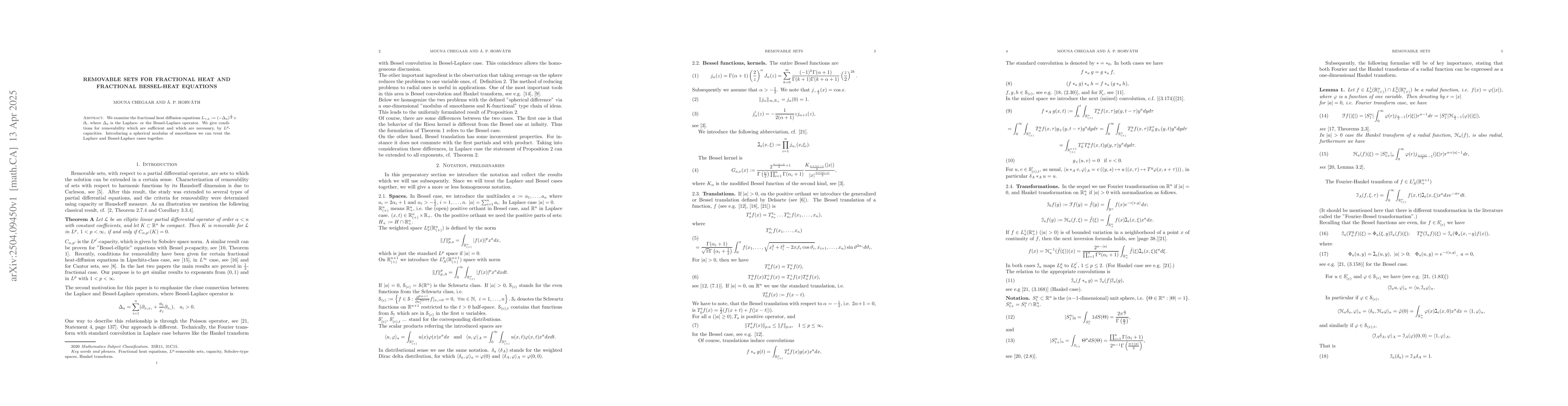 Thumbnail for Removable Sets for Fractional Heat and Fractional Bessel-Heat Equations