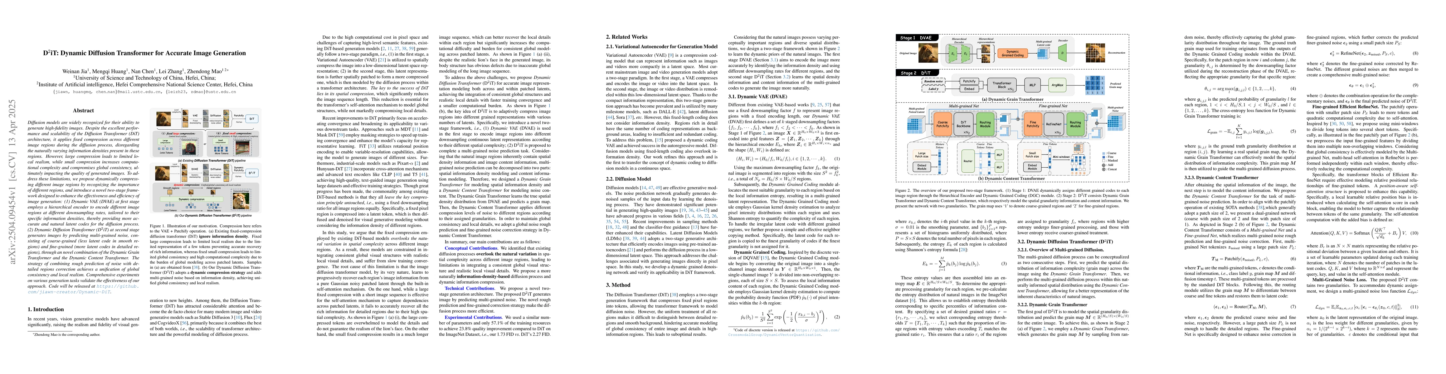 Thumbnail for D$^2$iT: Dynamic Diffusion Transformer for Accurate Image Generation