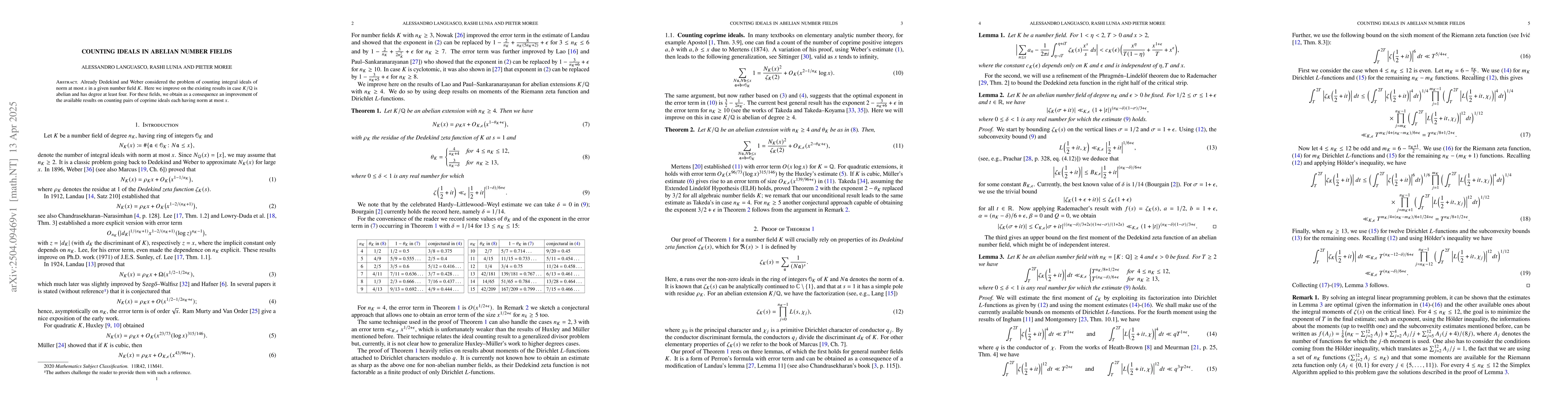 Thumbnail for Counting ideals in abelian number fields