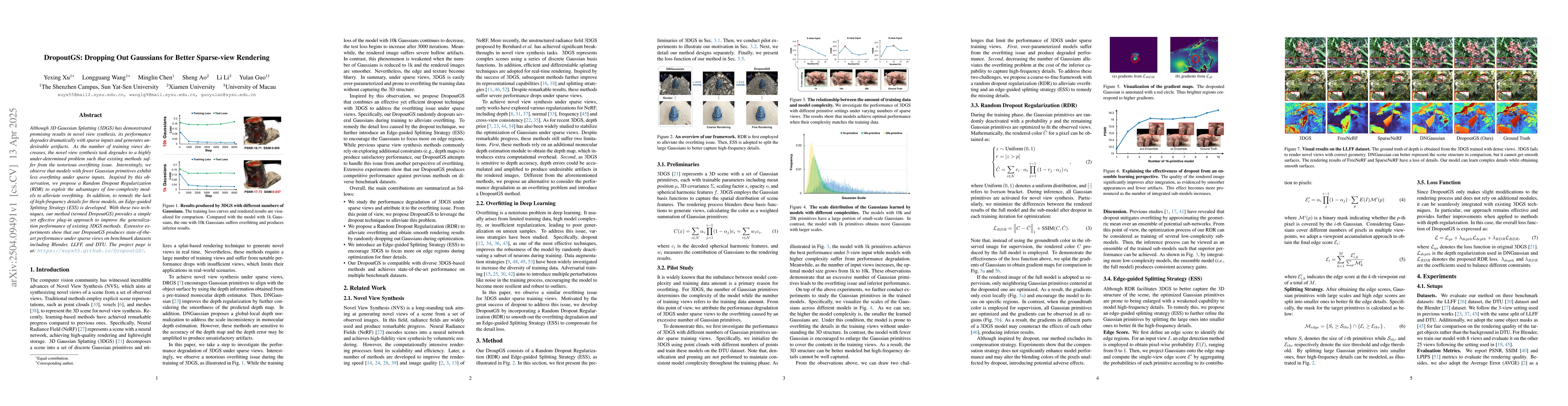 Thumbnail for DropoutGS: Dropping Out Gaussians for Better Sparse-view Rendering