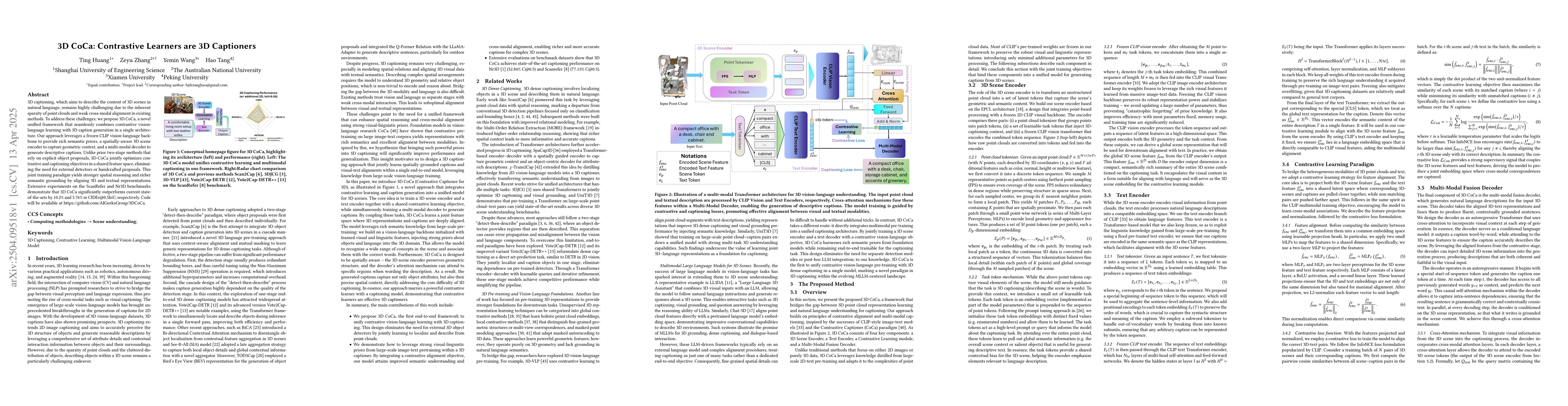 Thumbnail for 3D CoCa: Contrastive Learners are 3D Captioners