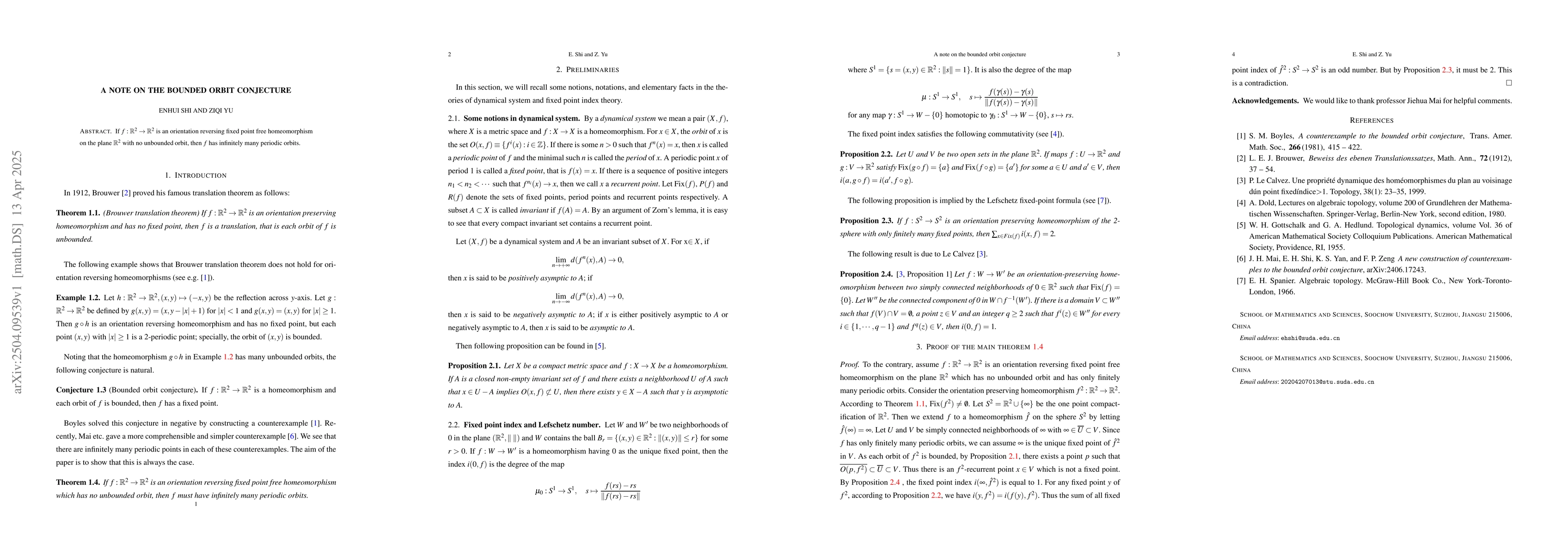 Thumbnail for A note on the bounded orbit conjecture