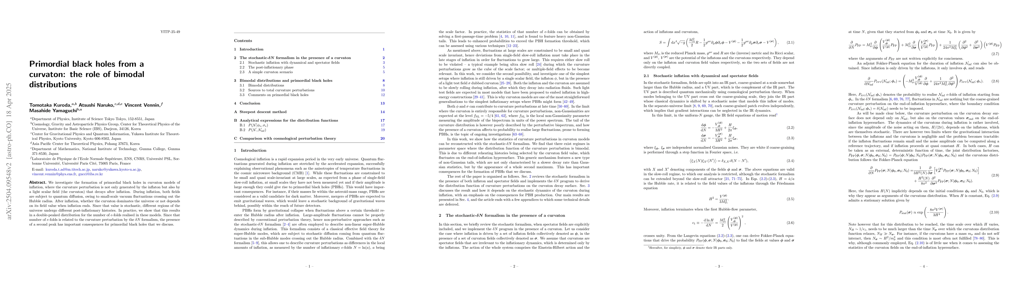 Thumbnail for Primordial black holes from a curvaton: the role of bimodal
  distributions
