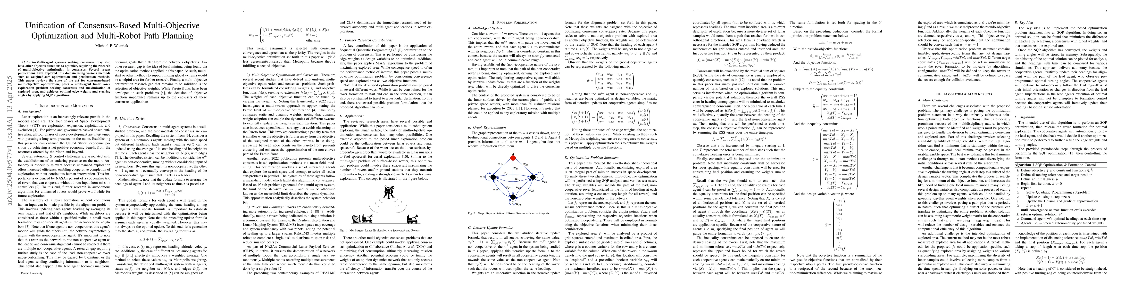 Thumbnail for Unification of Consensus-Based Multi-Objective Optimization and
  Multi-Robot Path Planning