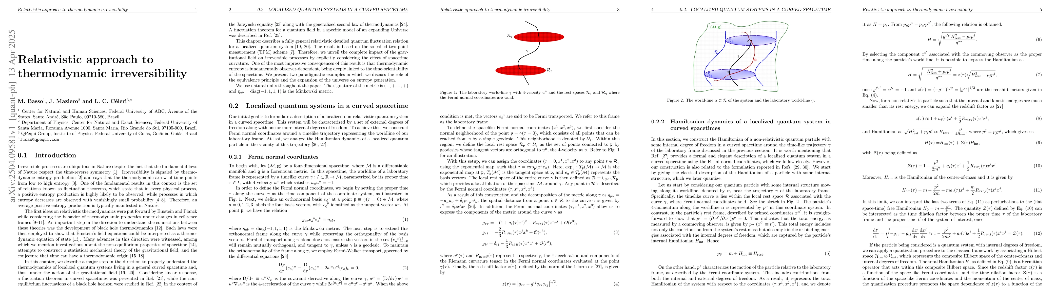 Thumbnail for Relativistic approach to thermodynamic irreversibility