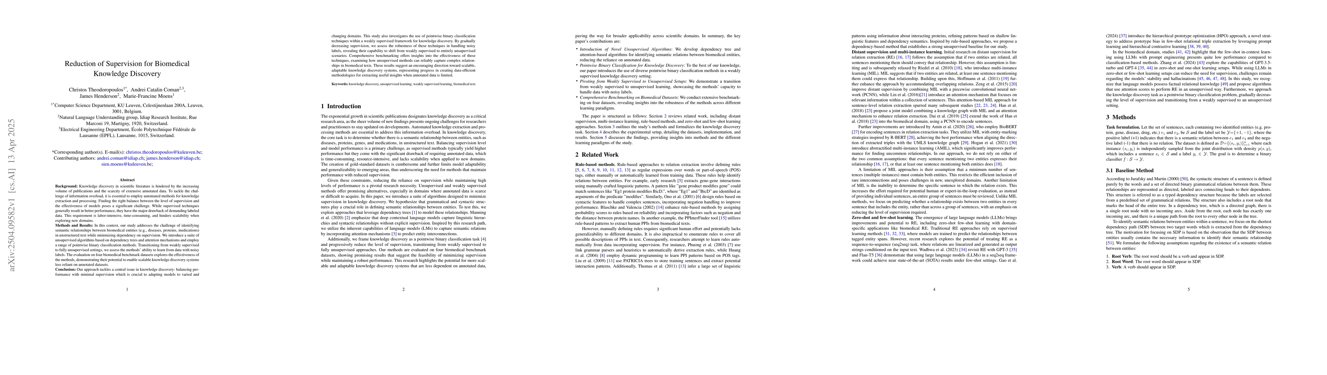 Thumbnail for Reduction of Supervision for Biomedical Knowledge Discovery