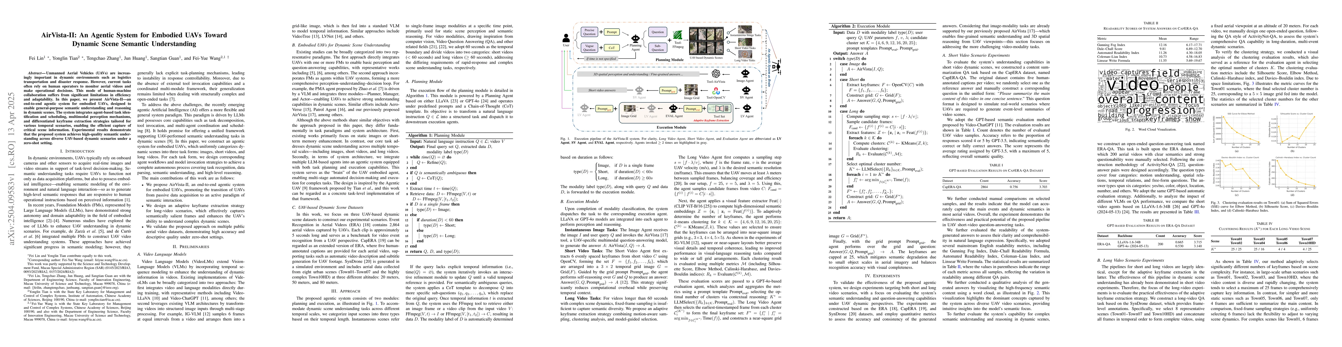 Thumbnail for AirVista-II: An Agentic System for Embodied UAVs Toward Dynamic Scene
  Semantic Understanding