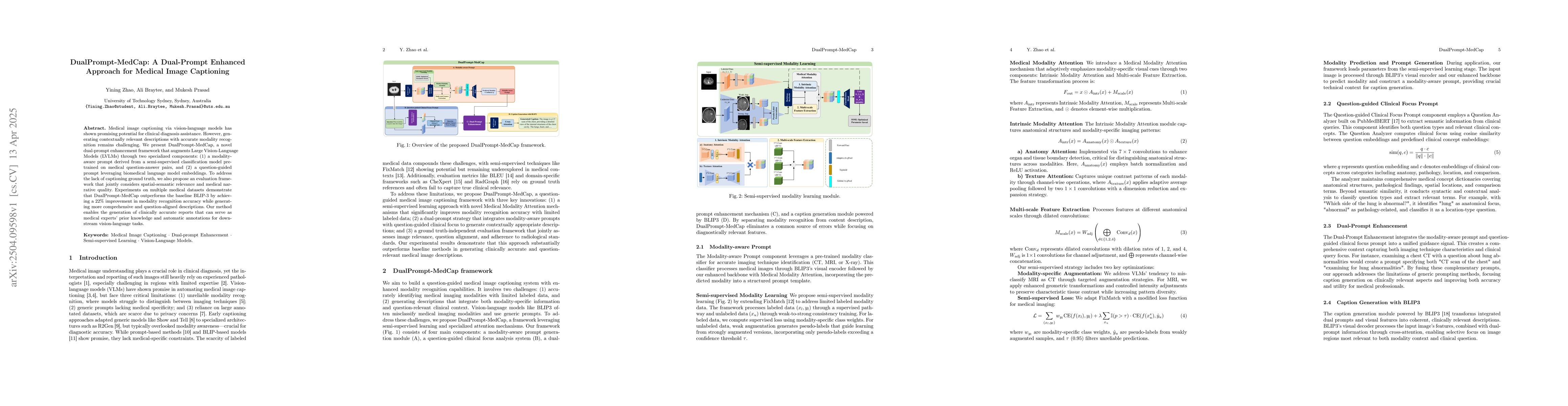 Thumbnail for DualPrompt-MedCap: A Dual-Prompt Enhanced Approach for Medical Image
  Captioning