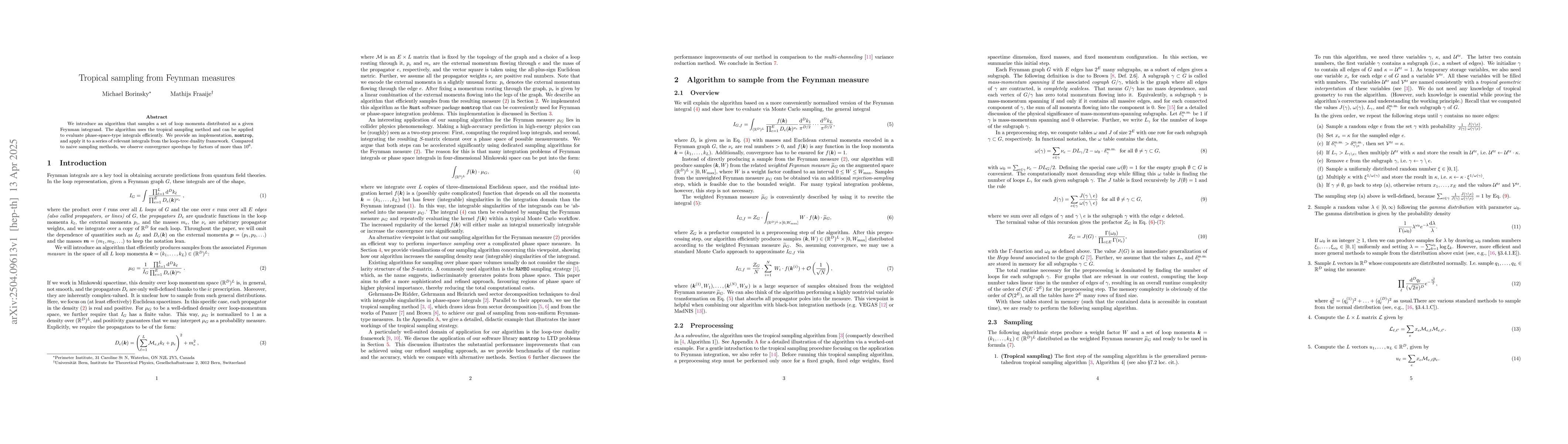 Thumbnail for Tropical sampling from Feynman measures