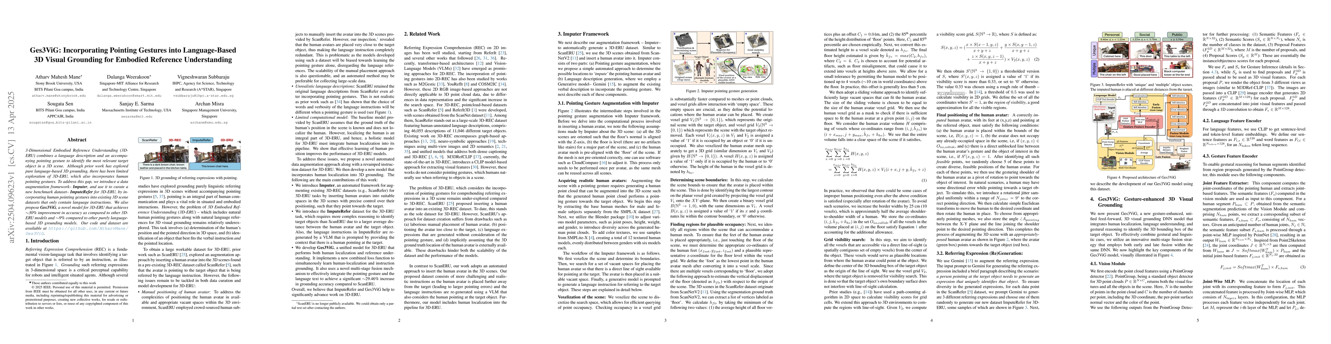 Thumbnail for Ges3ViG: Incorporating Pointing Gestures into Language-Based 3D Visual
  Grounding for Embodied Reference Understanding