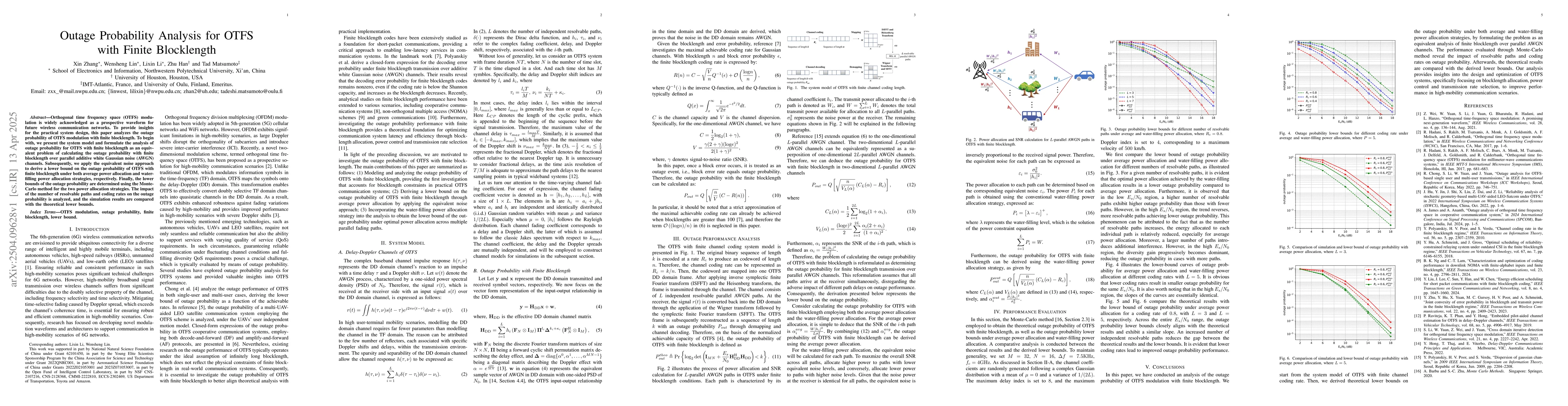 Thumbnail for Outage Probability Analysis for OTFS with Finite Blocklength