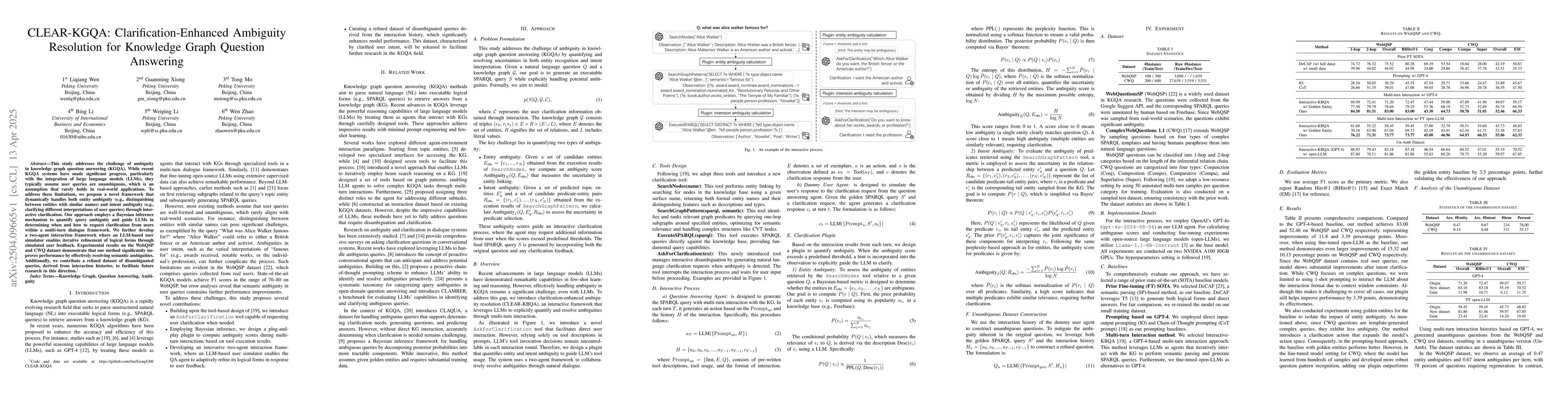 Thumbnail for CLEAR-KGQA: Clarification-Enhanced Ambiguity Resolution for Knowledge
  Graph Question Answering