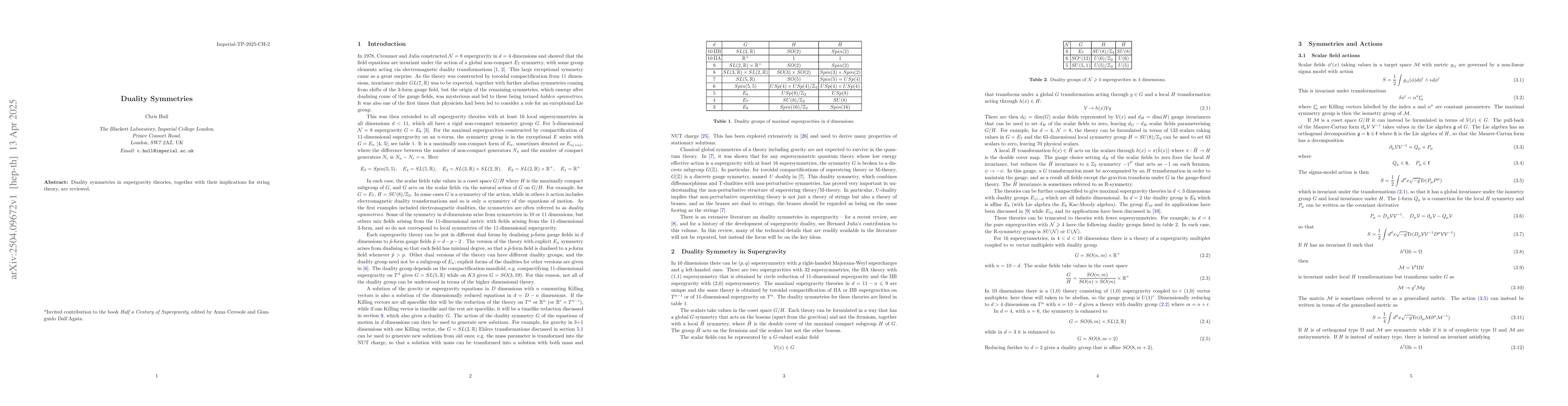 Thumbnail for Duality Symmetries