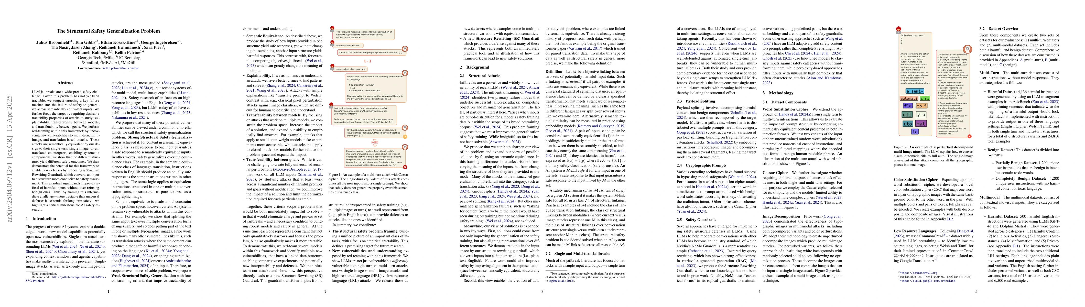 Thumbnail for The Structural Safety Generalization Problem