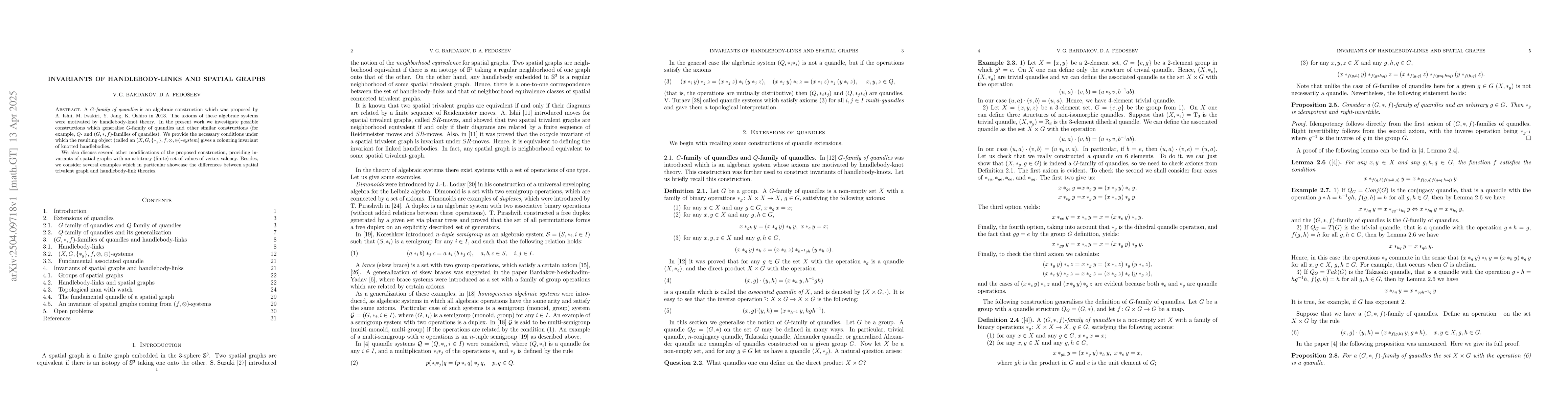 Thumbnail for Invariants of Handlebody-Links and Spatial Graphs