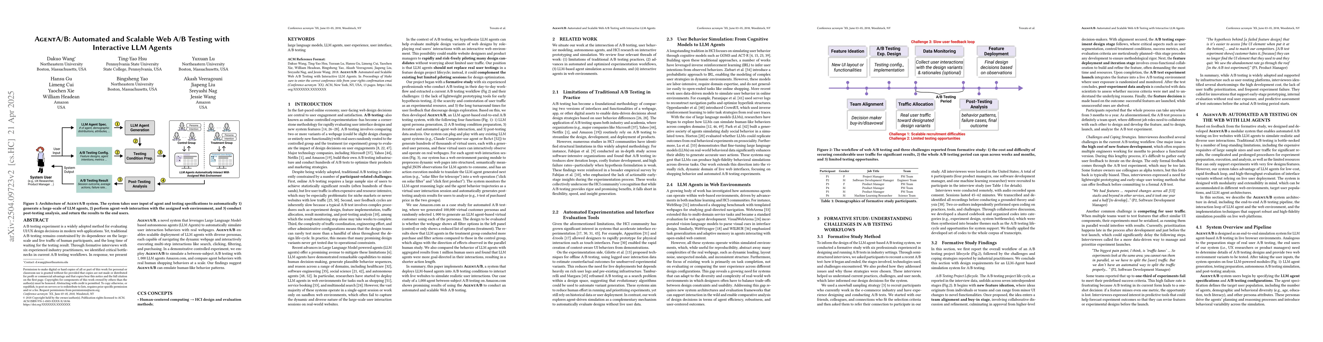 Thumbnail for AgentA/B: Automated and Scalable Web A/BTesting with Interactive LLM
  Agents