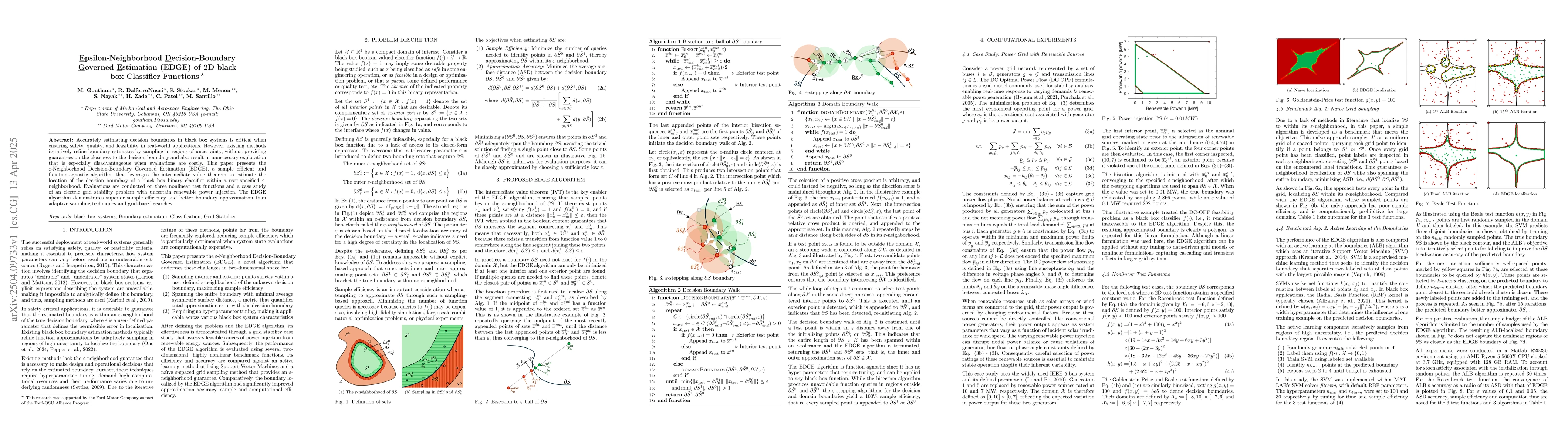 Thumbnail for Epsilon-Neighborhood Decision-Boundary Governed Estimation (EDGE) of 2D
  Black Box Classifier Functions