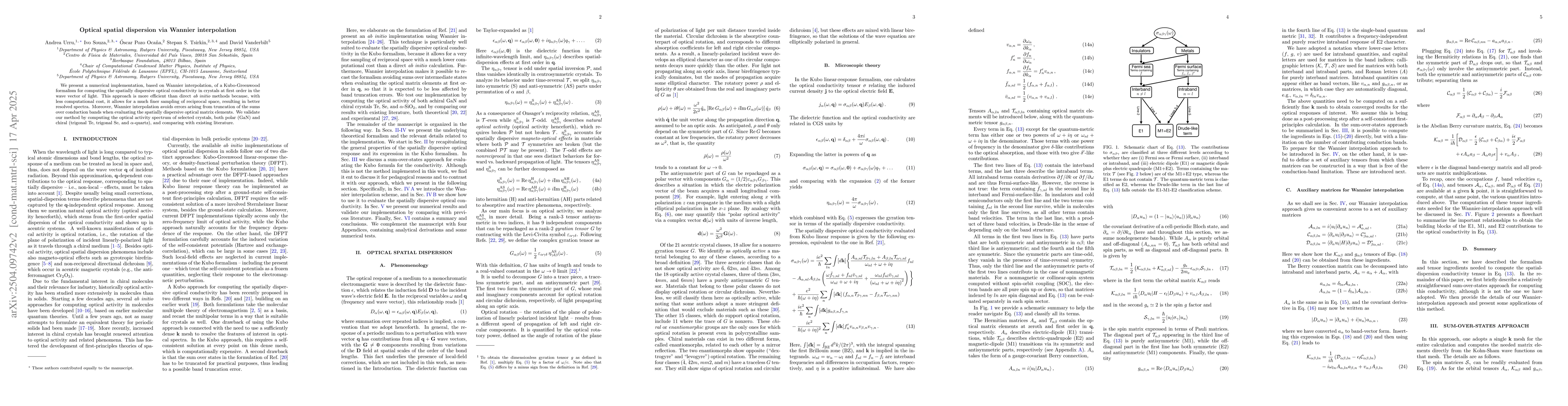 Thumbnail for Optical spatial dispersion via Wannier interpolation