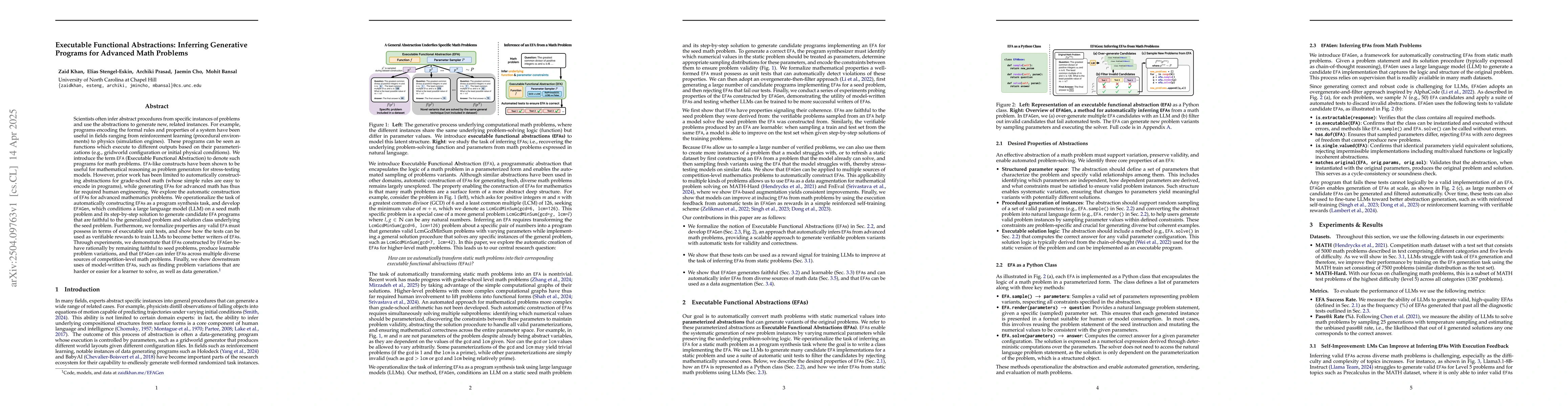 Thumbnail for Executable Functional Abstractions: Inferring Generative Programs for
  Advanced Math Problems