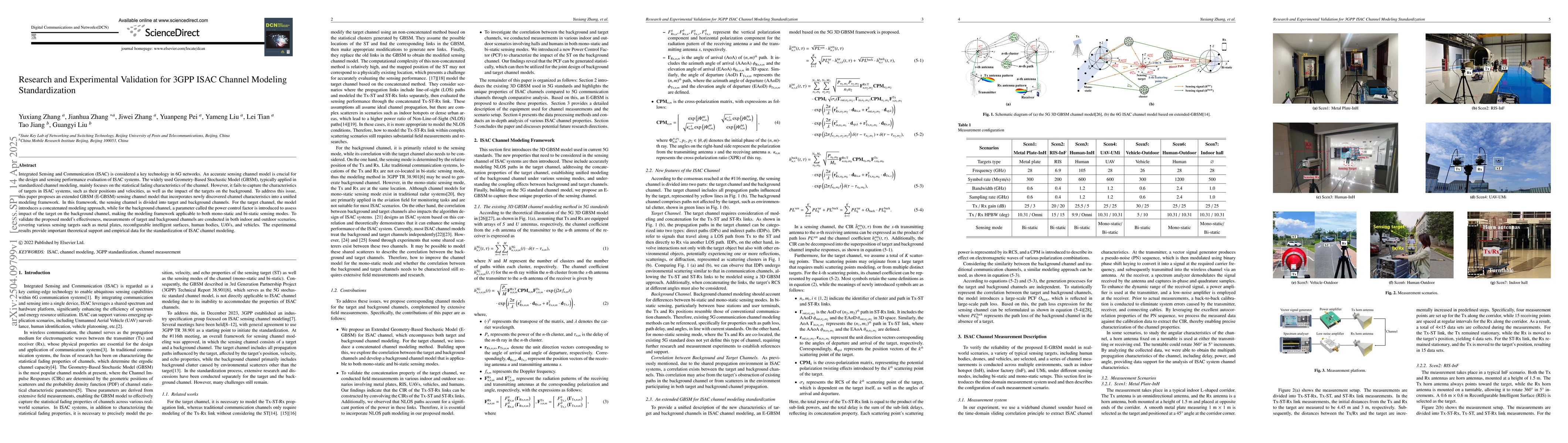Thumbnail for Research and Experimental Validation for 3GPP ISAC Channel Modeling
  Standardization