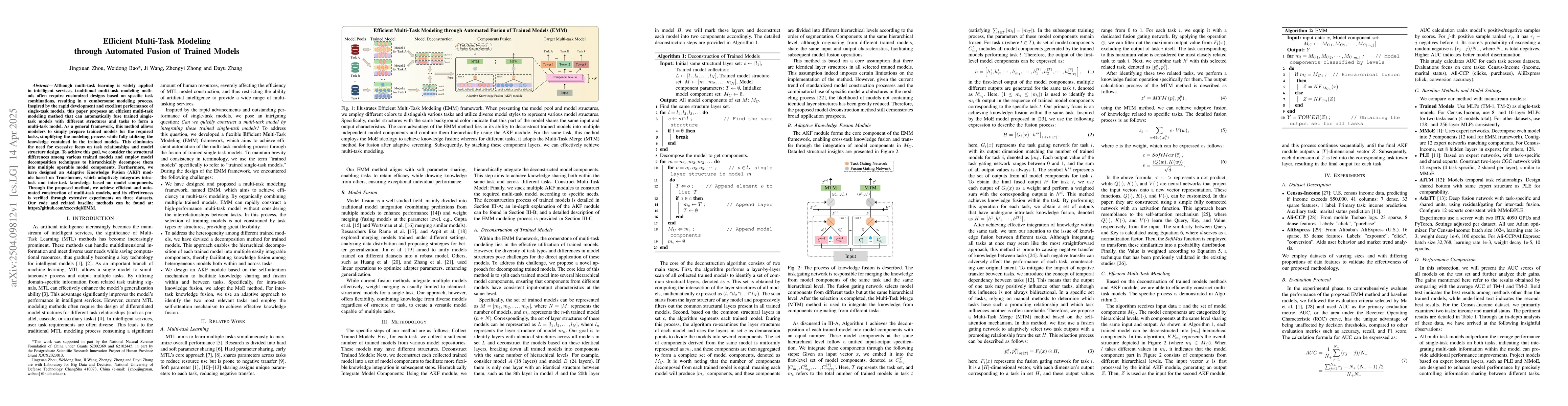 Thumbnail for Efficient Multi-Task Modeling through Automated Fusion of Trained Models