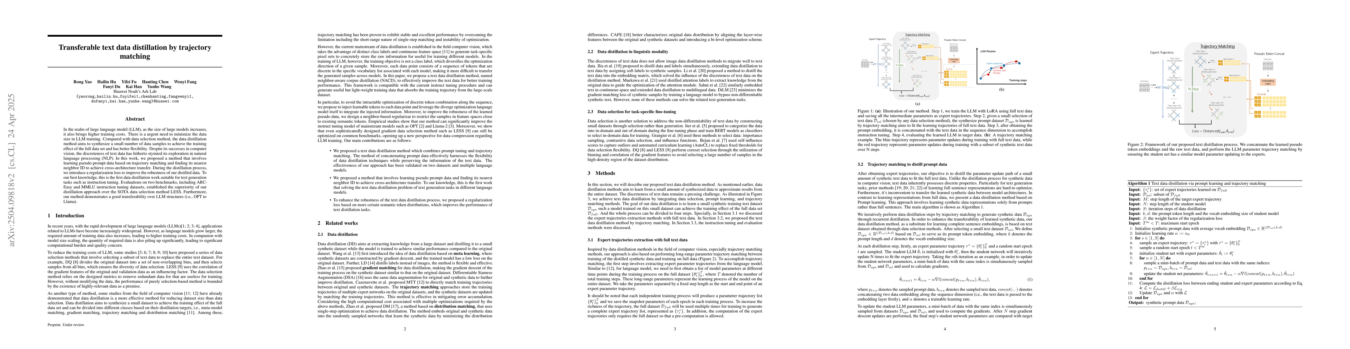 Thumbnail for Transferable text data distillation by trajectory matching