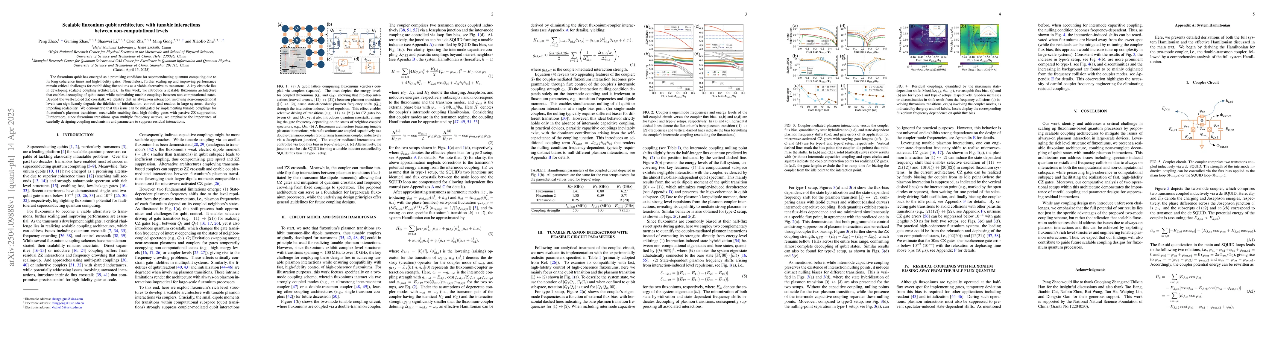 Thumbnail for Scalable fluxonium qubit architecture with tunable interactions between
  non-computational levels