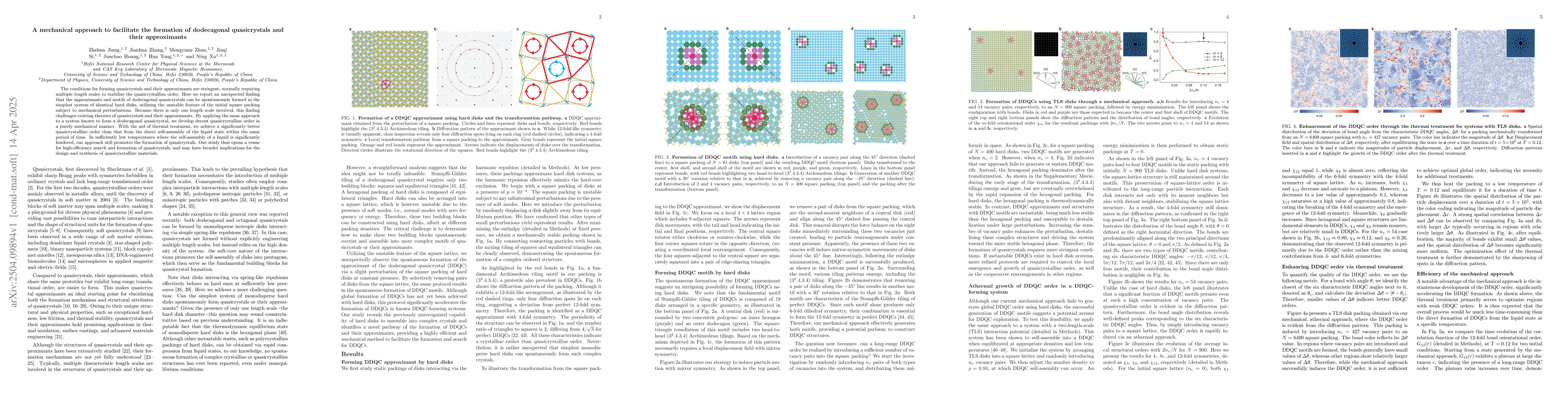 Thumbnail for A mechanical approach to facilitate the formation of dodecagonal
  quasicrystals and their approximants