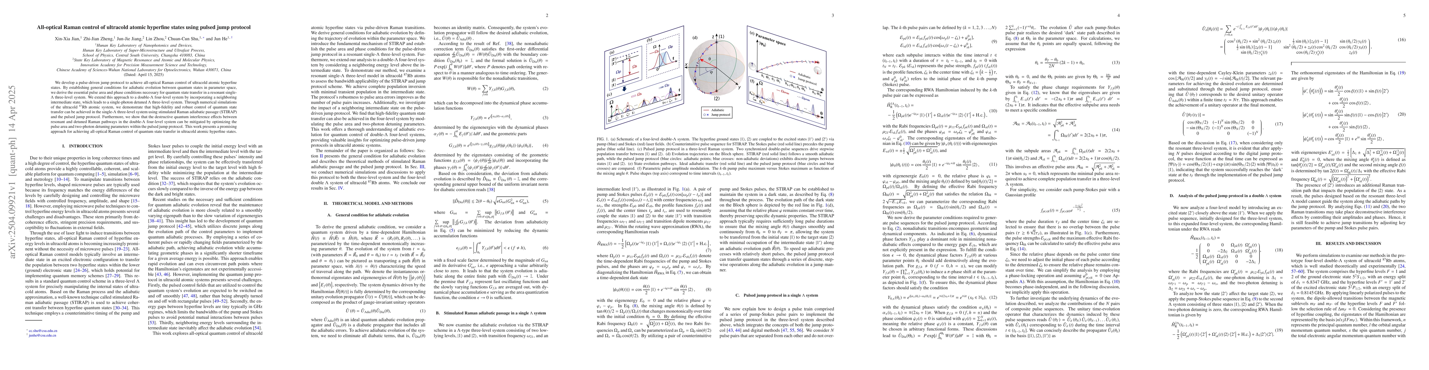 Thumbnail for All-optical Raman control of ultracold atomic hyperfine states using
  pulsed jump protocol