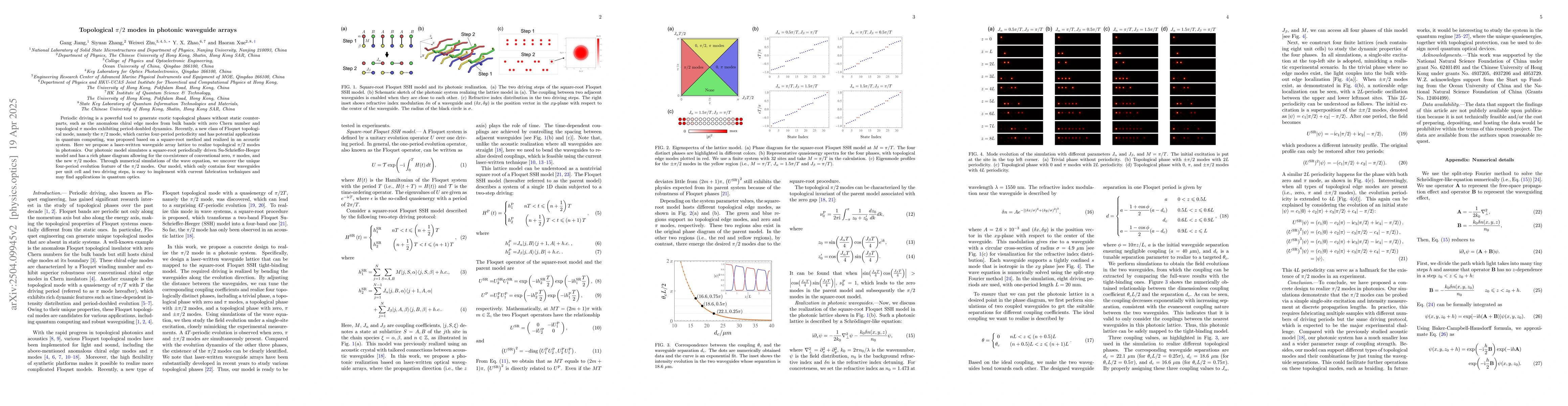 Thumbnail for Topological $π/2$ modes in photonic waveguide arrays