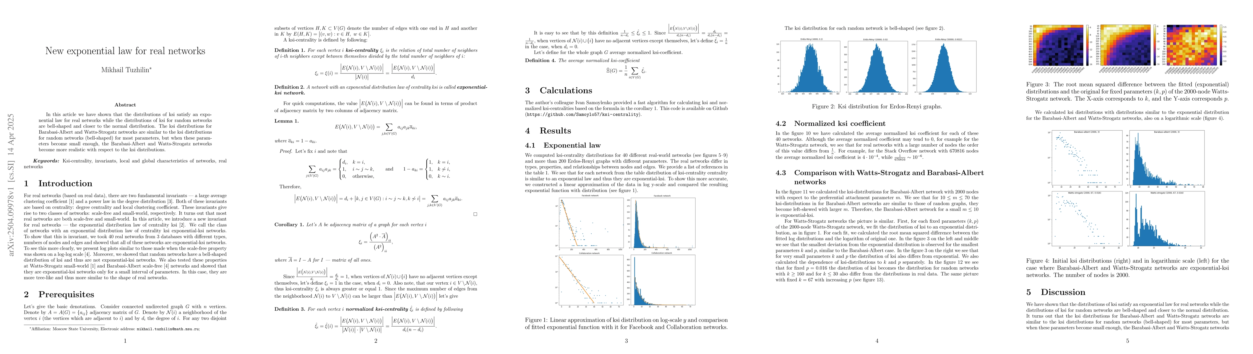 Thumbnail for New exponential law for real networks