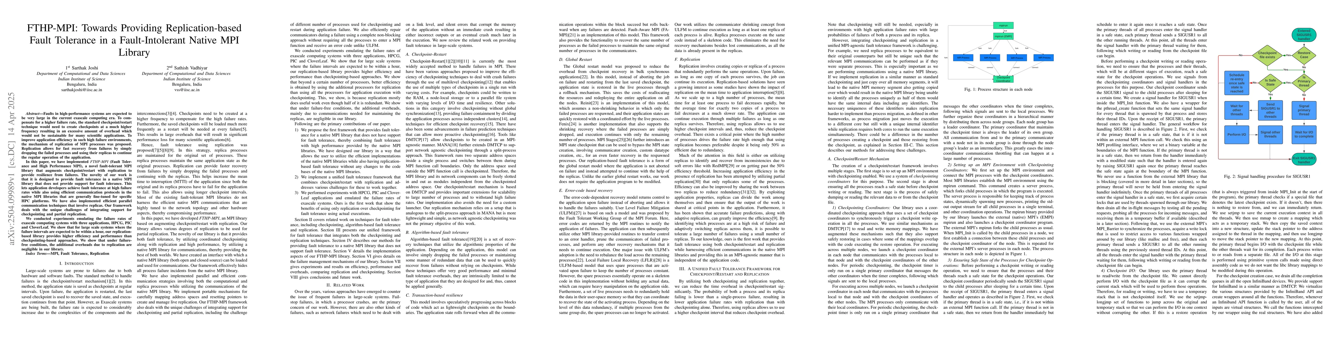 Thumbnail for FTHP-MPI: Towards Providing Replication-based Fault Tolerance in a
  Fault-Intolerant Native MPI Library
