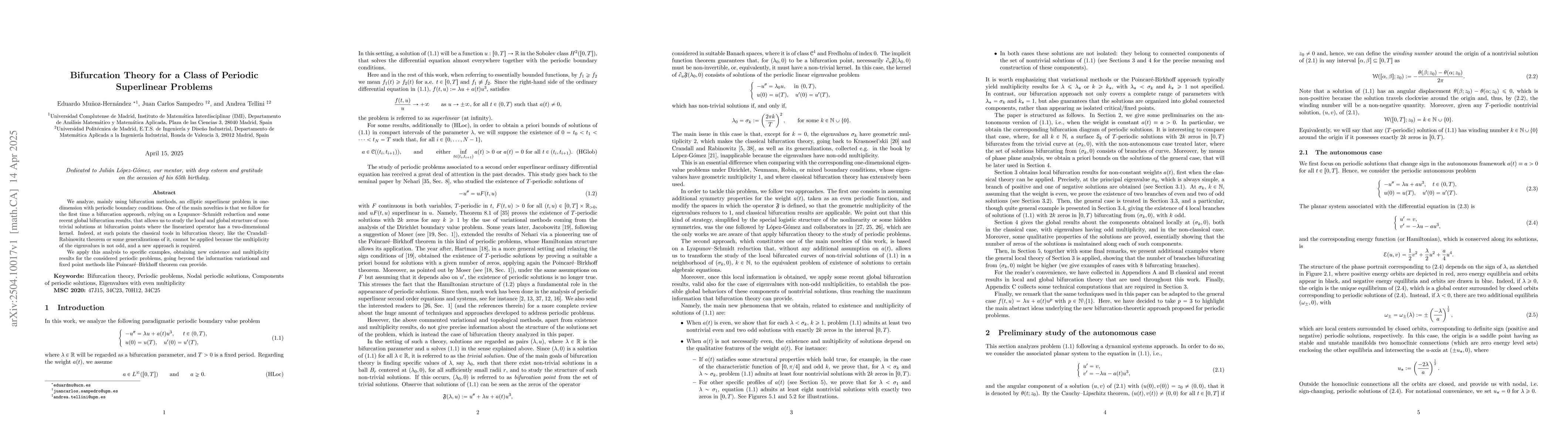 Thumbnail for Bifurcation Theory for a Class of Periodic Superlinear Problems