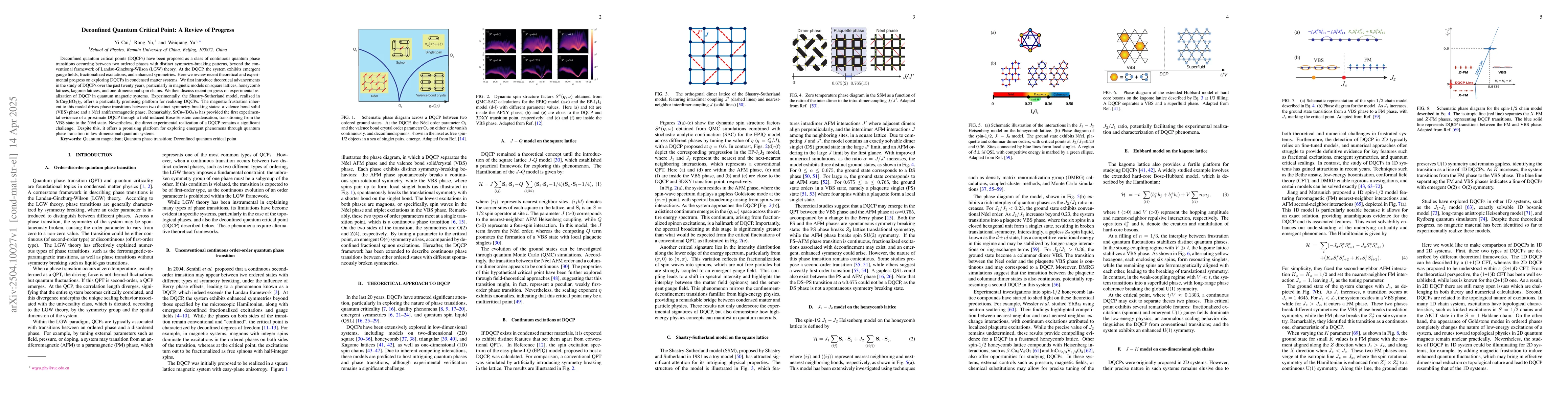 Thumbnail for Deconfined Quantum Critical Point: A Review of Progress