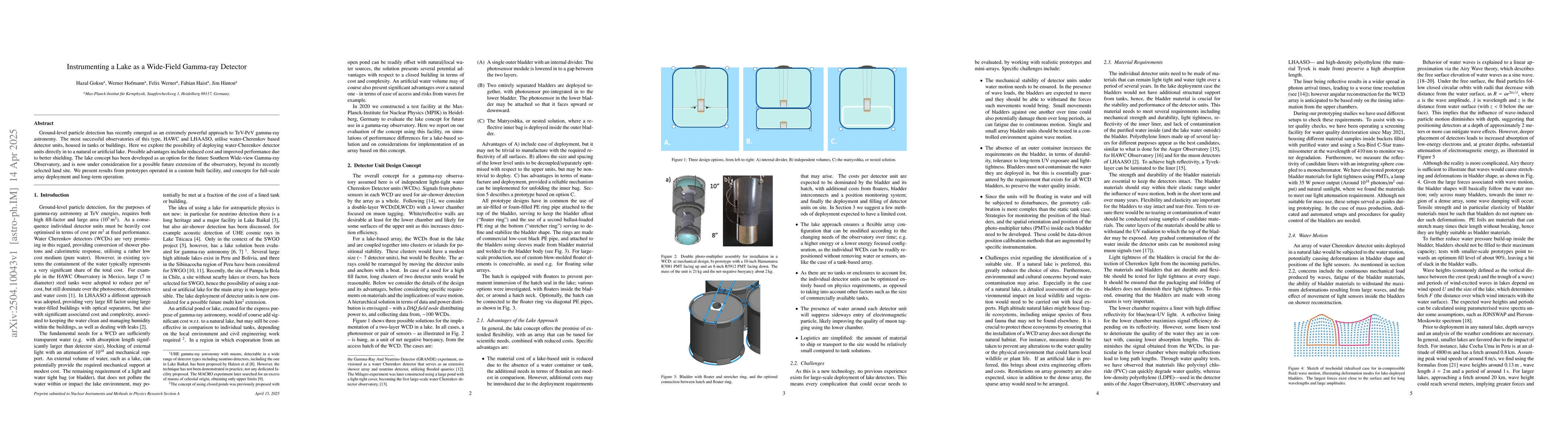 Thumbnail for Instrumenting a Lake as a Wide-Field Gamma-ray Detector