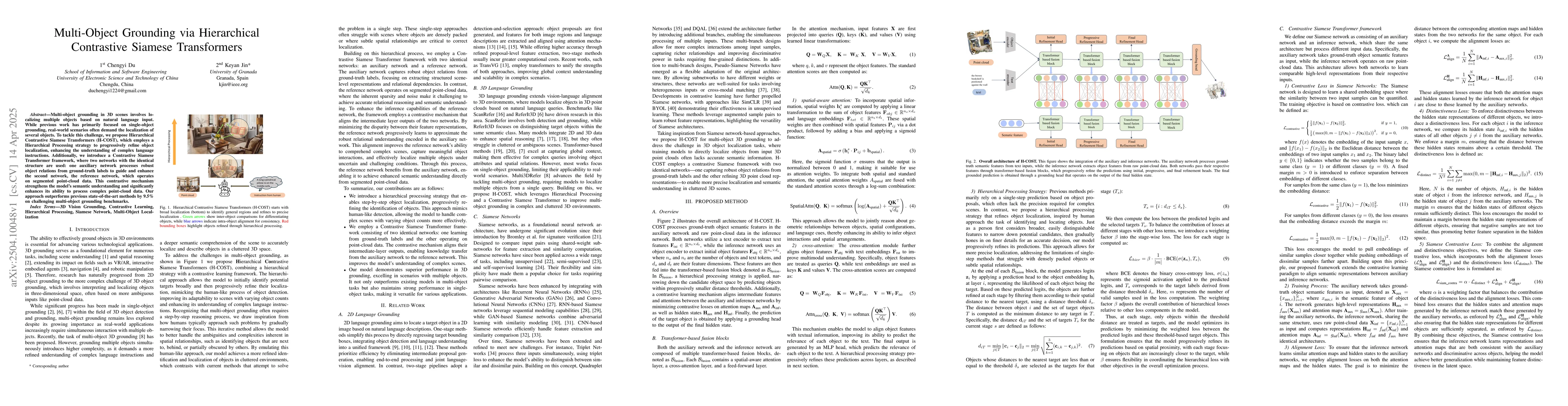Thumbnail for Multi-Object Grounding via Hierarchical Contrastive Siamese Transformers