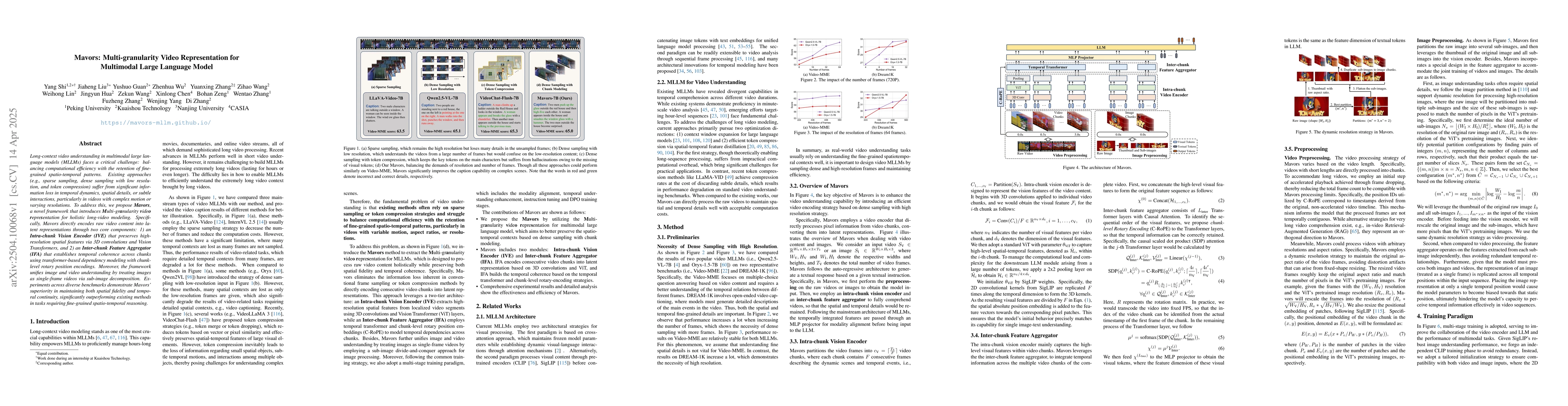 Thumbnail for Mavors: Multi-granularity Video Representation for Multimodal Large
  Language Model