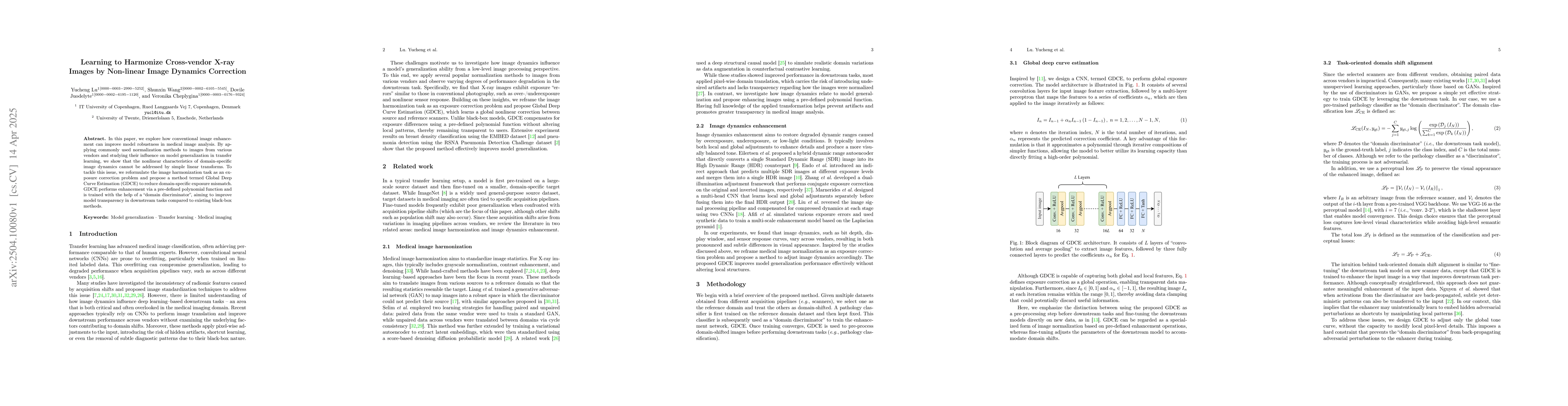 Thumbnail for Learning to Harmonize Cross-vendor X-ray Images by Non-linear Image
  Dynamics Correction
