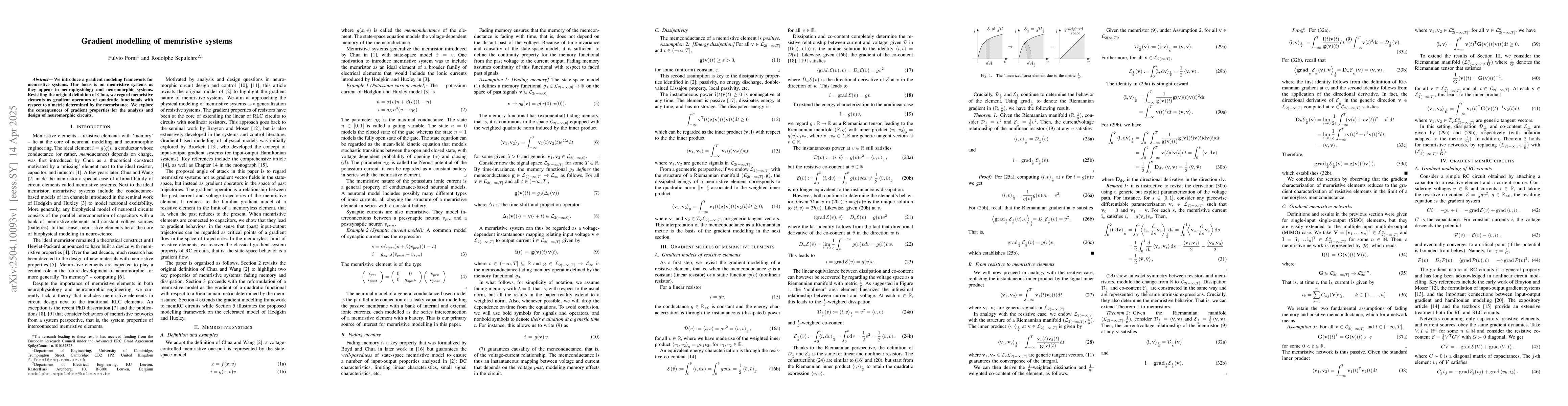 Thumbnail for Gradient modelling of memristive systems