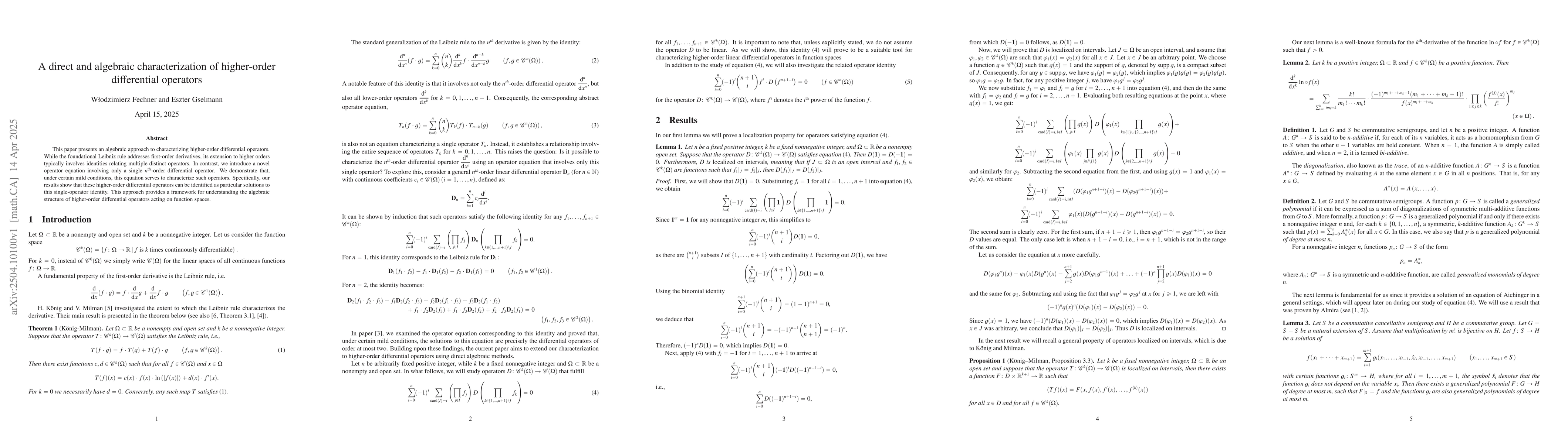 Thumbnail for A direct and algebraic characterization of higher-order differential
  operators