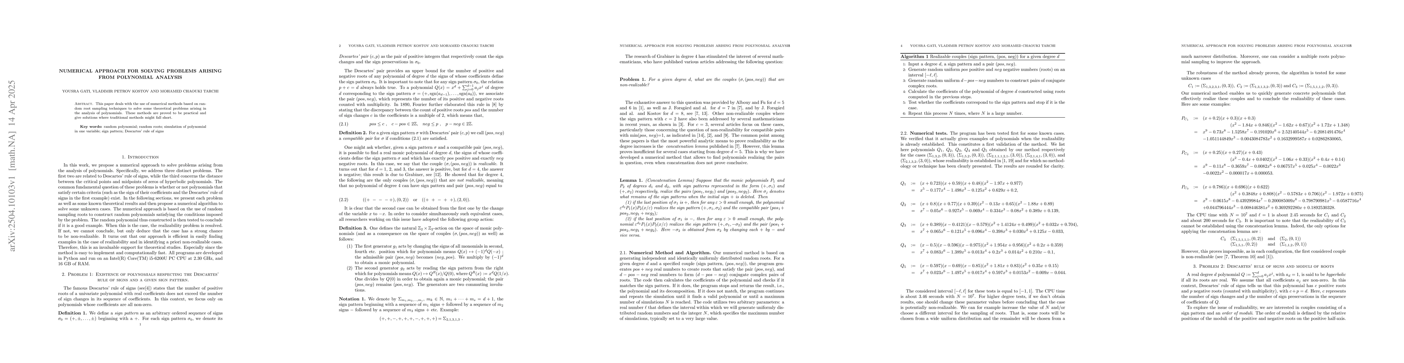 Thumbnail for Numerical approach for solving problems arising from polynomial analysis