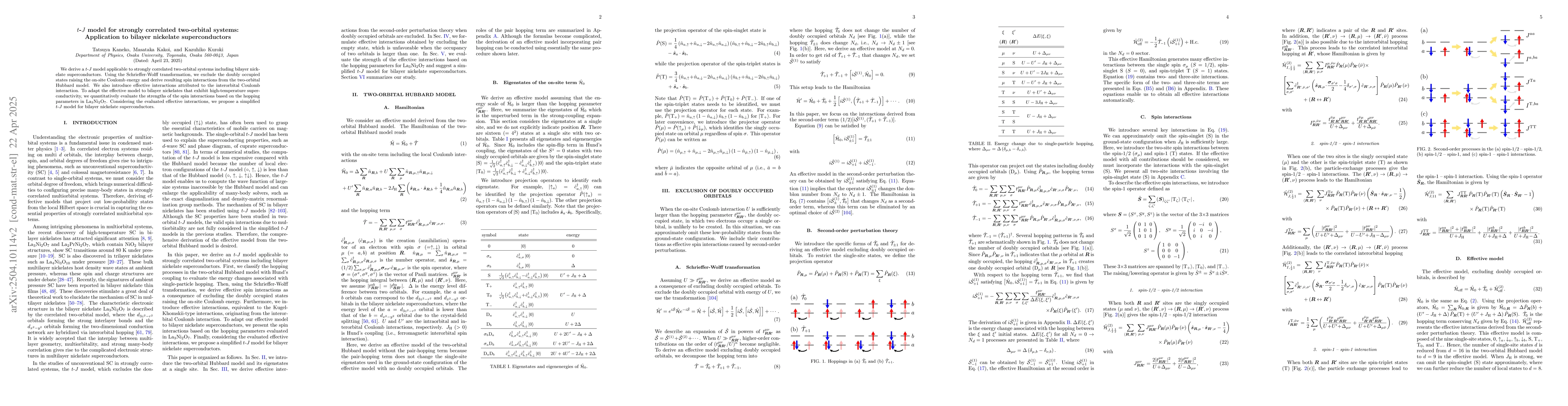 Thumbnail for $t$-$J$ model for strongly correlated two-orbital systems: Application
  to bilayer nickelate superconductors