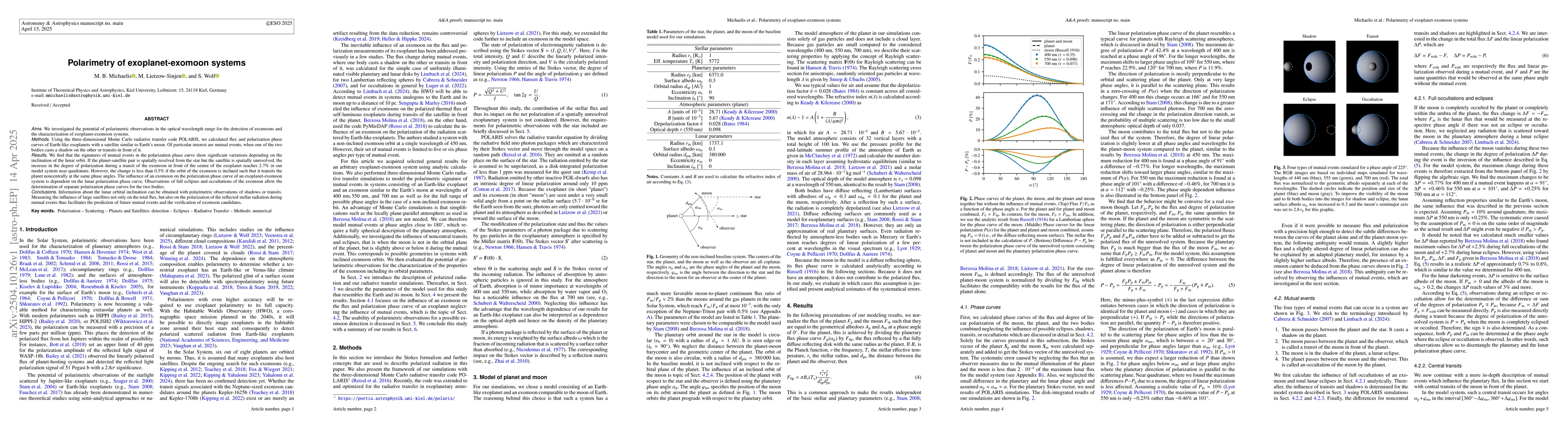 Thumbnail for Polarimetry of exoplanet-exomoon systems