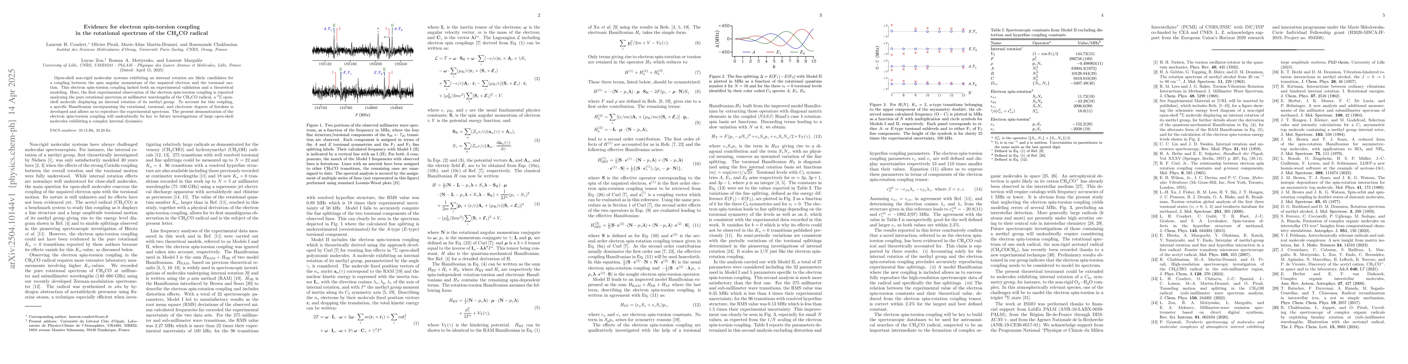Thumbnail for Evidence for electron spin-torsion coupling in the rotational spectrum
  of the CH$_3$CO radical