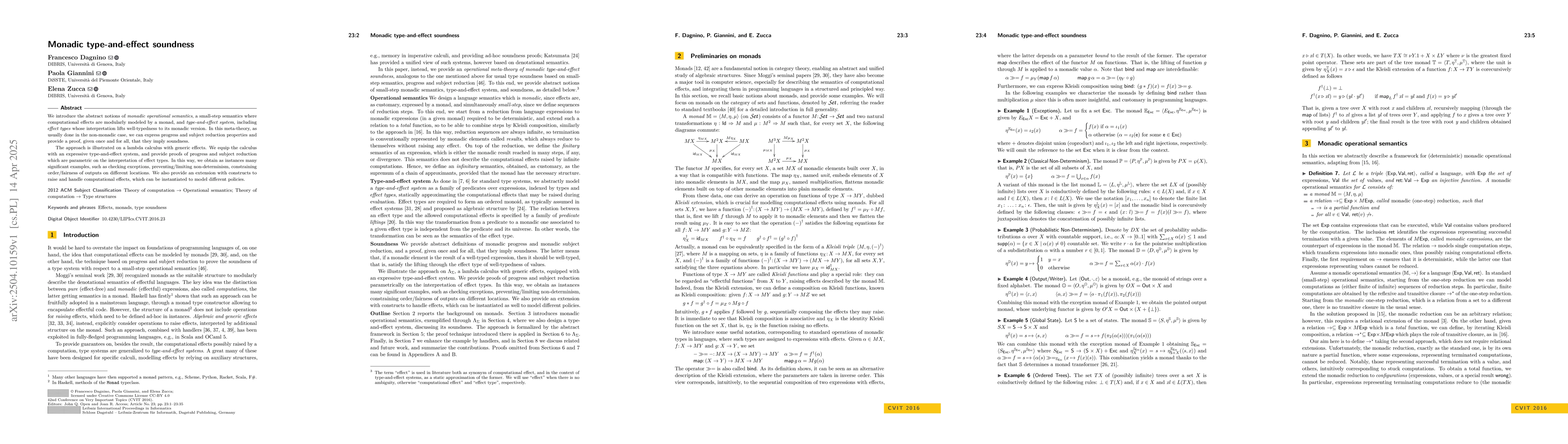 Thumbnail for Monadic type-and-effect soundness